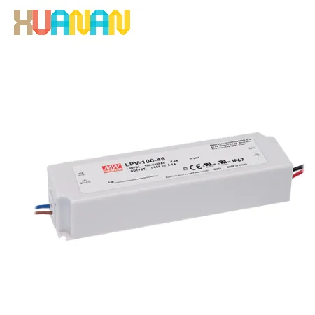 MEAN WELL LPV-100-12 102W 12V LEDドライバー – IP67 Class II、プラスチックケース
