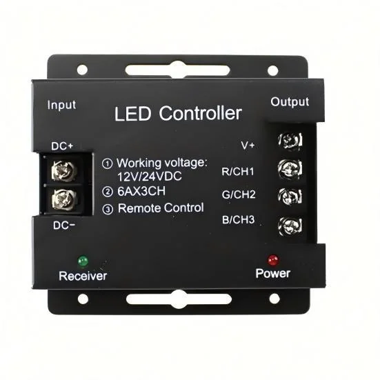 DC12-24V 18A RGB无线触摸遥控器 – 432W，RF，20M范围 - 图片 2