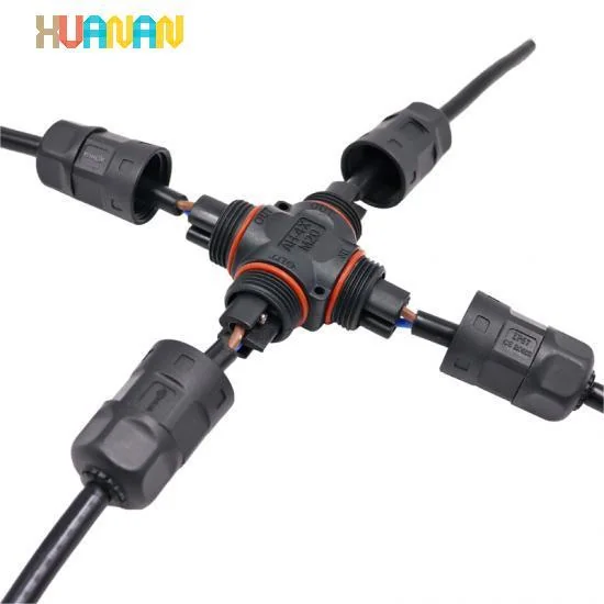 2pin 3pin 4pin M20 M23 M25 X形螺丝固定LED电源连接器 照明配件 - 图片 2