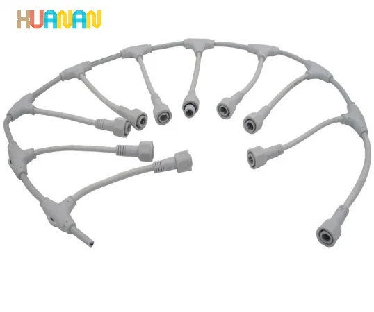 2pin 3pin 4pin LEDケーブルジョイント 屋外PVC素材 T型防水プラグ - 画像 5