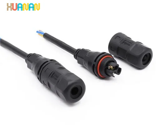 2pin 3pin 4pin M15 M16 M20 M21 M23 M25 オーバーモールドおよび組立 L字型防水ネジ固定コネクタ
