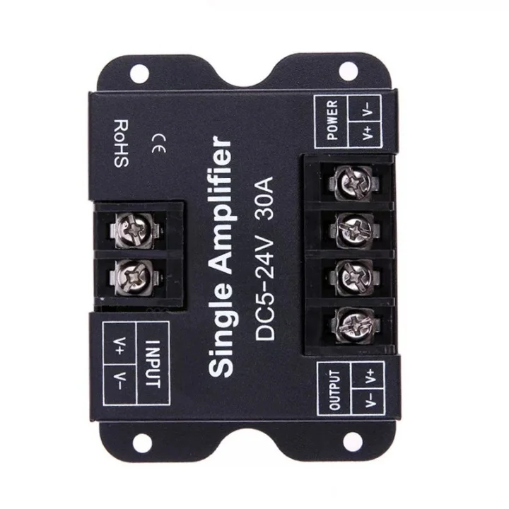 Amplificateur LED monochrome 30A / Répéteur de signal – 1 canal, 360W, DC5-24V - image 2