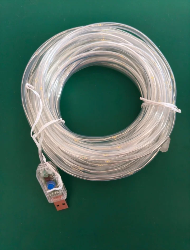 5V IP65 LED銅線ストリングライト – USB給電、IP65防水