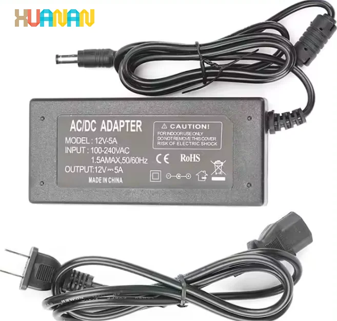 Alimentation AC/DC 60W – Adaptateur / Transformateur LED 12V 5A pour rubans LED - image 2