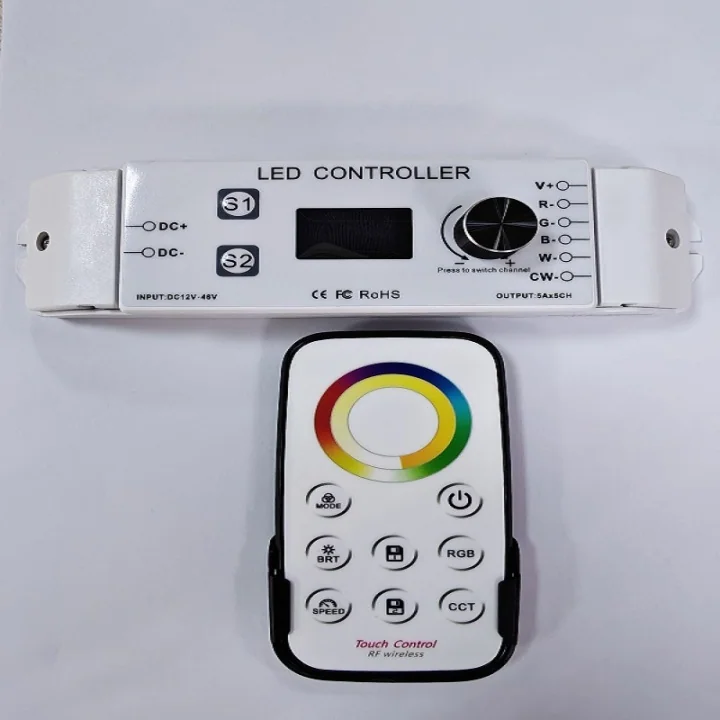 BC-355RF RGBCCT LED Controller – OLED, 12-48V, Scene Preset