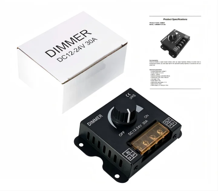 DC12-24V 30A LED调光器 – 手动单色照明控制器 - 图片 4