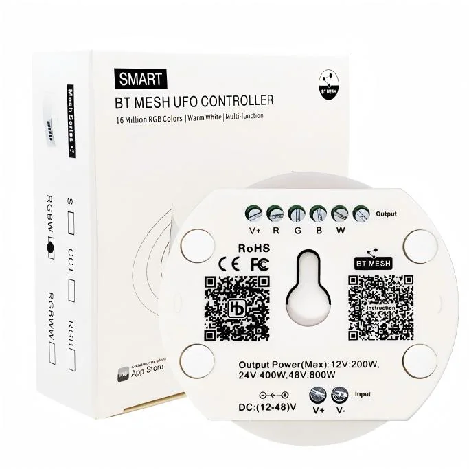 Contrôleur LED UFO RGBW Bluetooth DC12-48V – 800W, synchronisation musicale, application Hao Deng - image 3