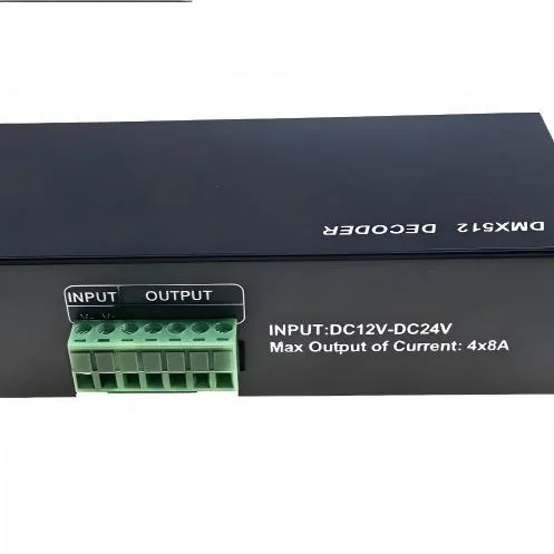 Décodeur LED DMX512 RVB/RVBW DC12-24V – 3/4 canaux, 8A/canal - image 3