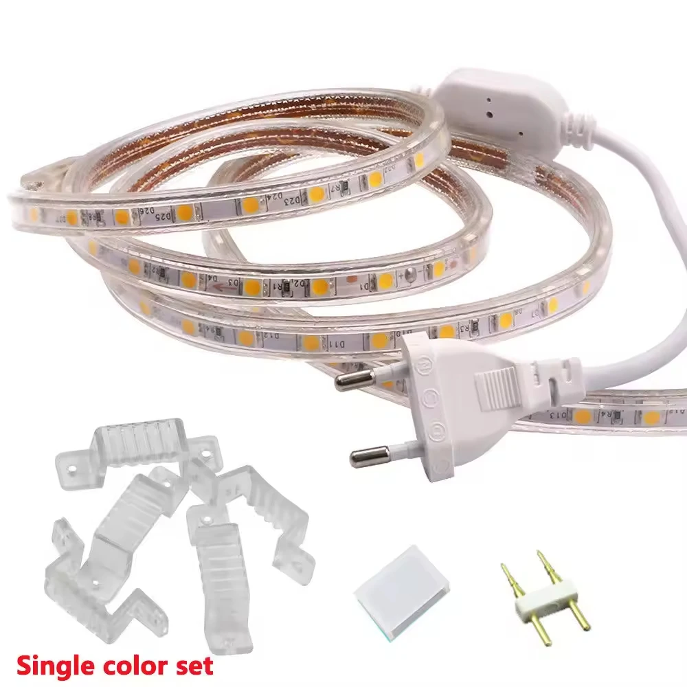 热销RGB发光二极管灯带220V 60led/M柔性防水灯 - image 2