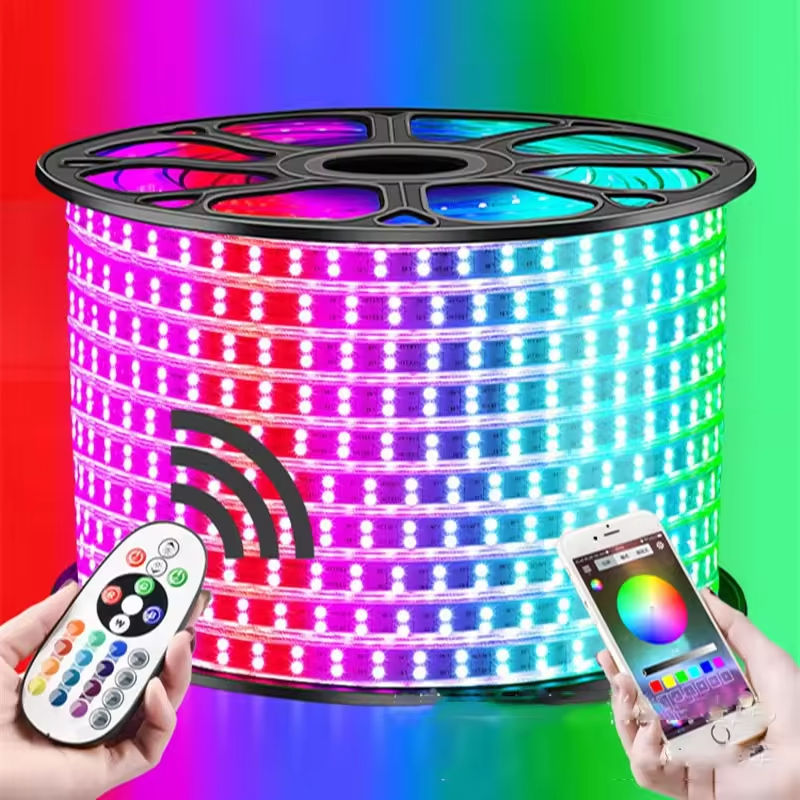 热销RGB发光二极管灯带220V 60led/M柔性防水灯 - image 10