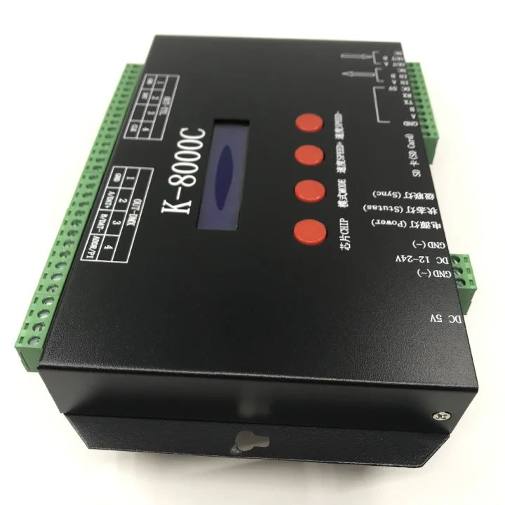 K-8000C SD-карта LED-контроллер – 8 портов, 8192 пикселя, масштабируемое управление - изображение 3