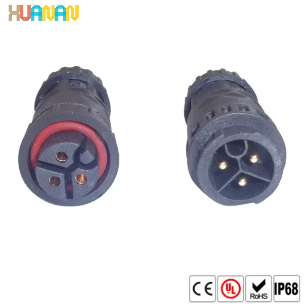 LED照明 2针 3针 4针 5针 K19 IP67 防水连接器 防水插头 - 图片 2
