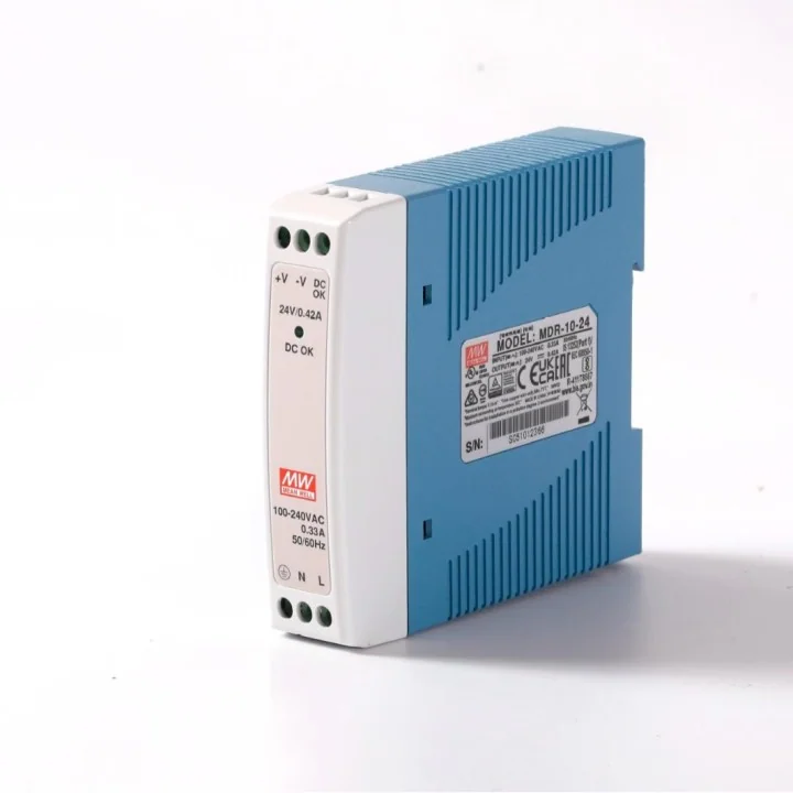 MEAN WELL MDR-20 20W DINレール電源 – 産業用、DC OK