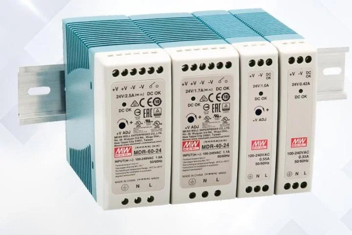 MEAN WELL NDR-120 120W DIN导轨电源 – 40mm超薄设计，UL508认证 - 图片 3