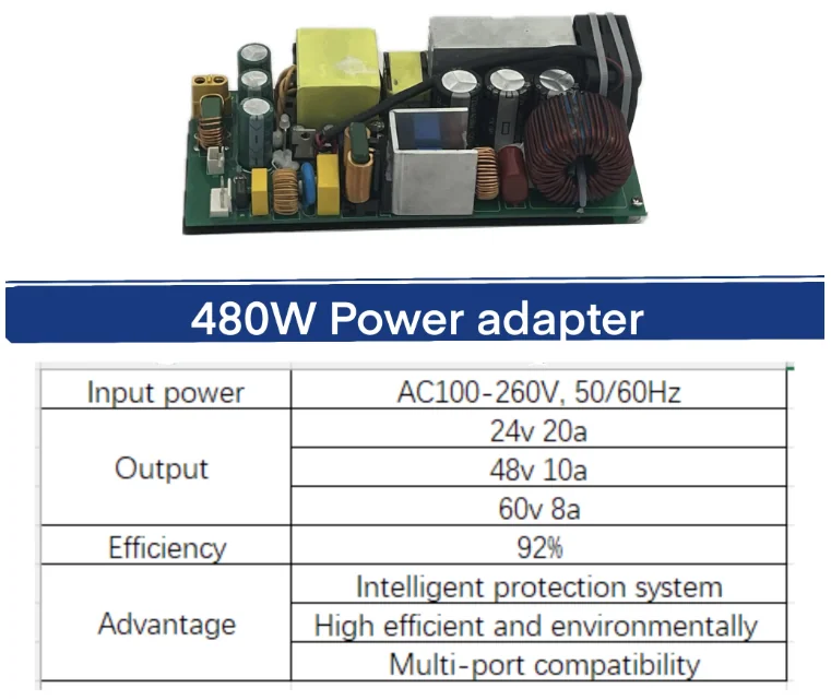 Adaptateur d'alimentation à découpage 480W PCBA 48v10a 24v20a 60v8a - image 6
