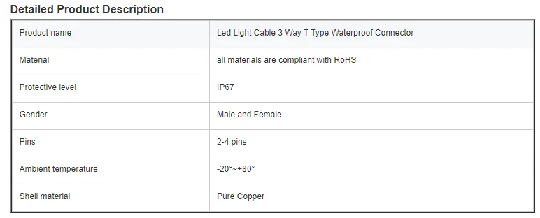 塑料三通防水2针3针4针5针分线电缆T型连接器，用于电源 - 图片 6