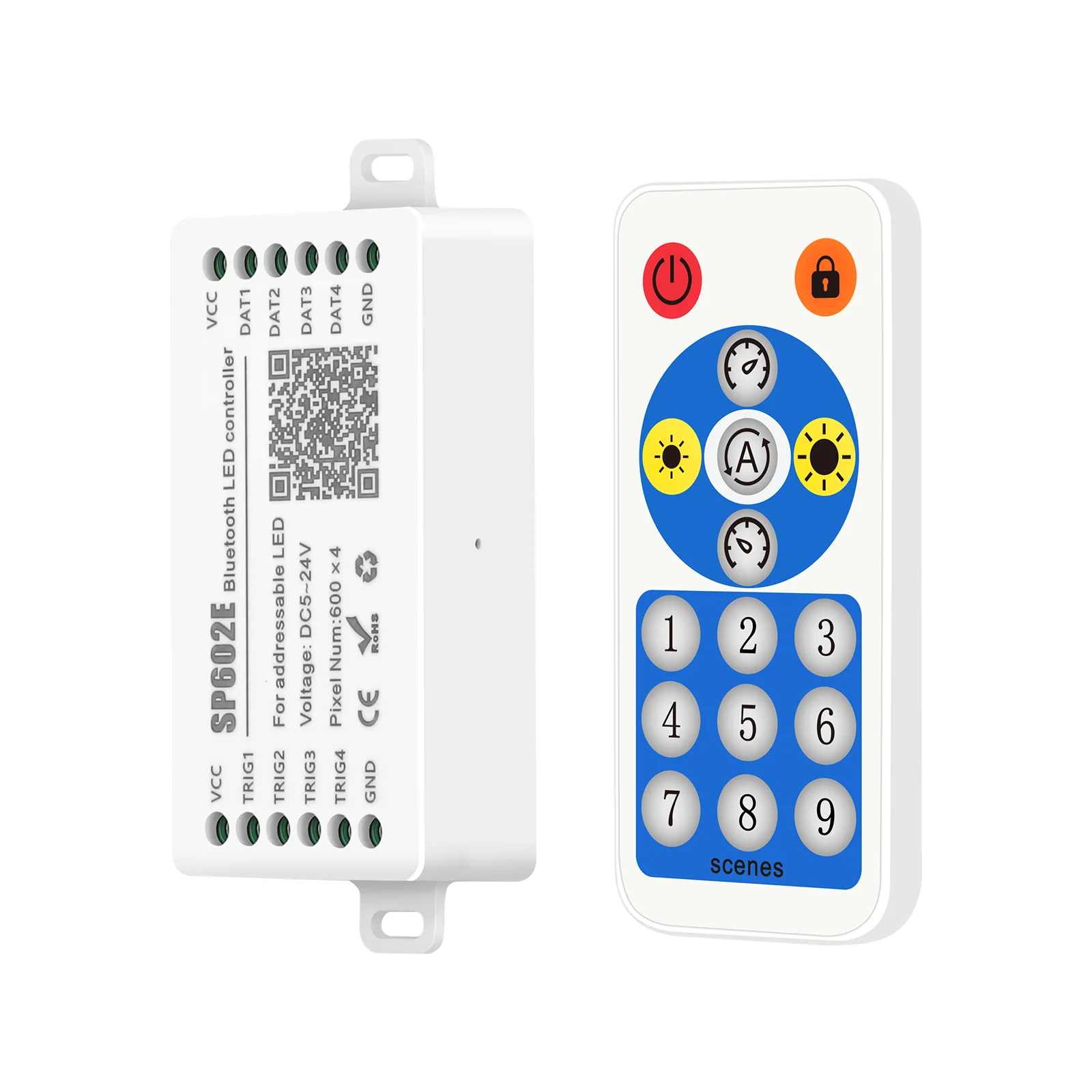 SP602E 蓝牙与 RF 4 通道像素 LED 控制器 – APP/遥控，音乐同步 - 图片 3