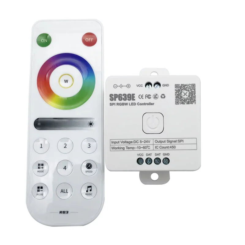 Contrôleur LED SPI RGBW SP639E – APP musique Bluetooth, télécommande 2,4G, 450 pixels - image 3