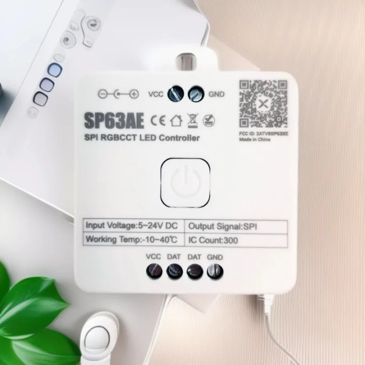 SP63AE RGBCCT LED Controller – 5-Channel, App &amp; Remote Control